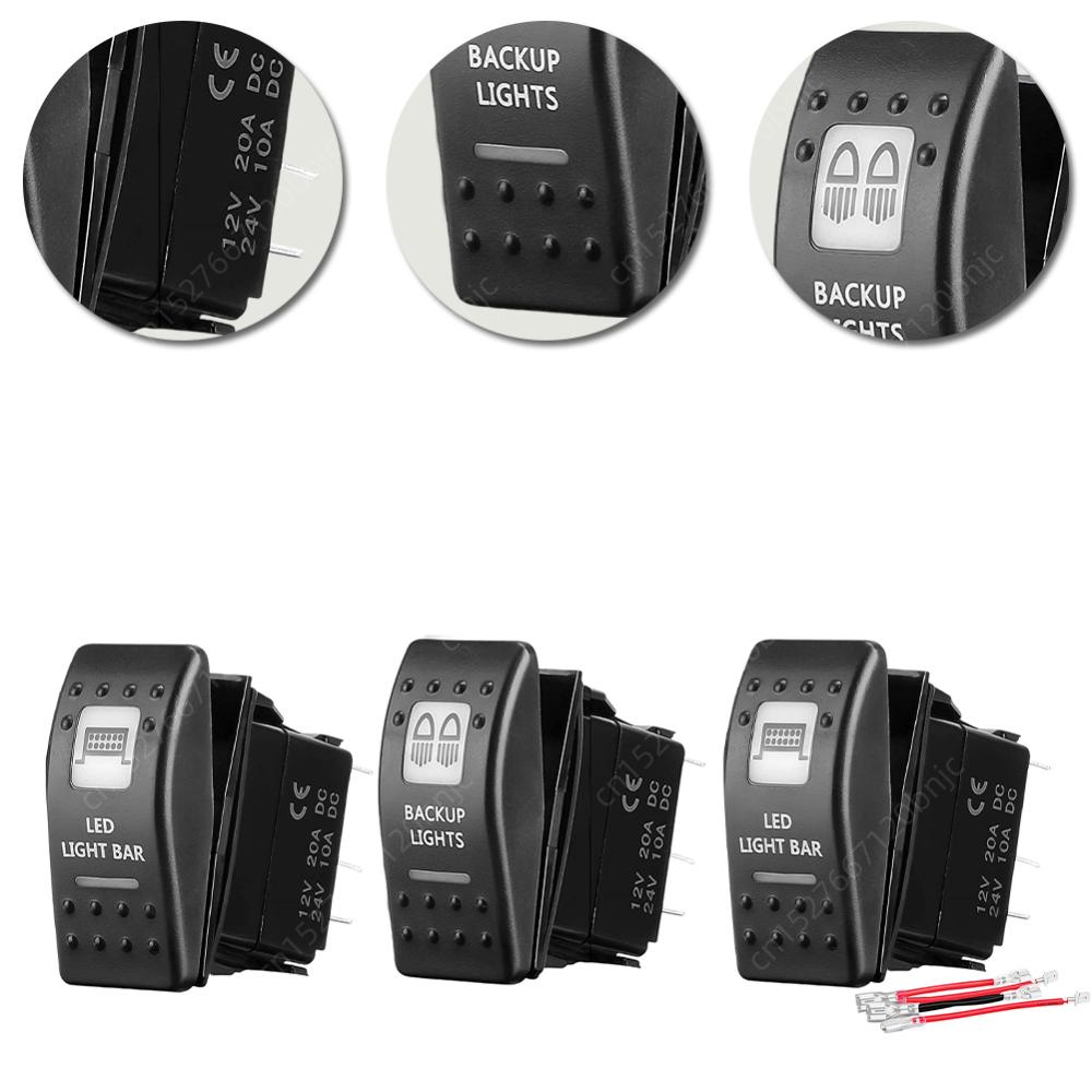 LED Light Bar Wippschalter 12V 24V Wasserdicht Dual LED Ein/Aus-Schalter Marine Druckknopf LED Lampenknöpfe für Boot LKW Anhänger