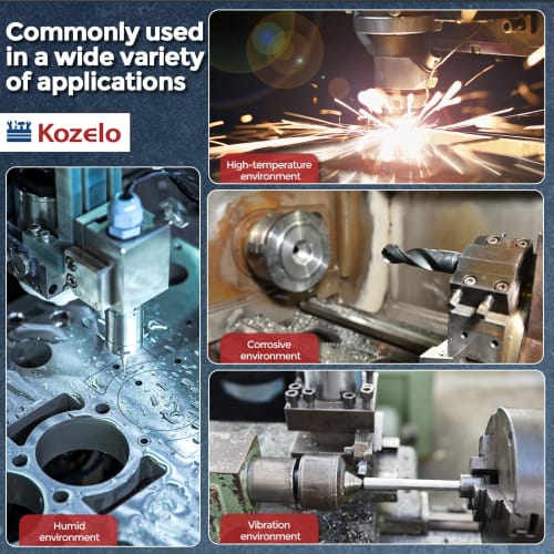 Kozelo 10pcs M5 x 60mm Alloy Steel Hex Socket Head Machine Screws, Partially Threaded, Cap Screws, Black Oxide, Grade 12.9, Internal Hex Socket Head S