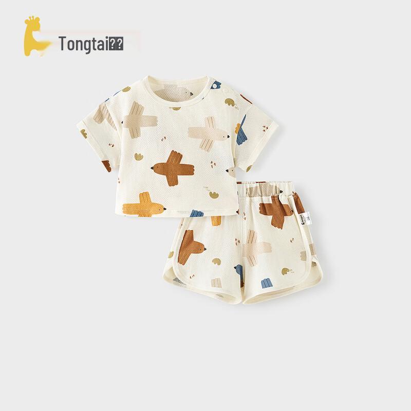 TONGTAI Унисекс Летний Комплект для Малыша: Футболка с Коротким Рукавом и Шорты 73cm