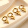 Minimalist DIY Coil Earring In Titanium Steel with Gold-Plated Interior