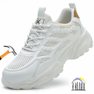 Scarpe da ginnastica antinfortunistiche estive Scarpe da lavoro antinfortunistiche bianche per uomo Scarpe da lavoro traspiranti Scarpe comode antinfortunistiche da donna Stivale con punta in plastica