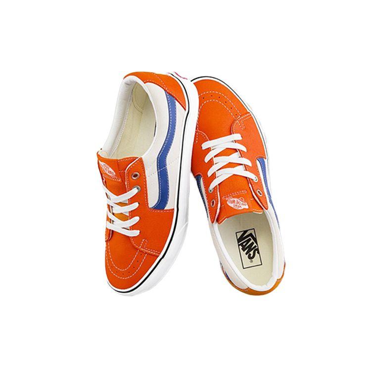 Vans Sk8 Low Slip Resistant Durable Lightweight Low Top Skate Shoes Unisex Sneakers Orange White VN0A4UUK2S2