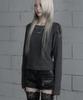 ETRE AU SOMMET Chain Bijo Pocket Long Sleeve T-Shirt (Charcoal)
