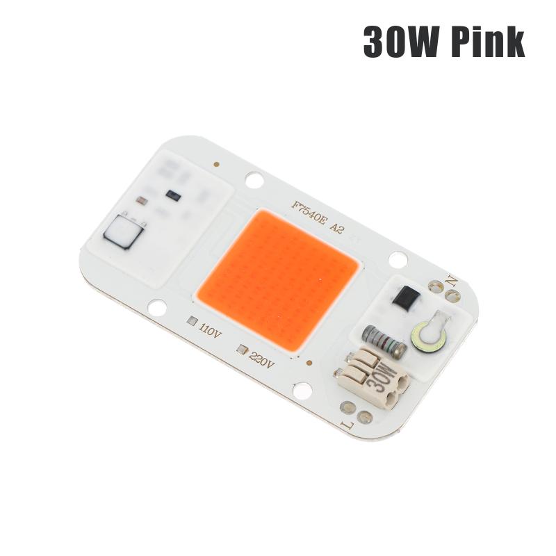 1PCS Plastic LED COB Chip For Grow Plant Light Full Spectrum 220V 20W 30W 50W For Indoor Plant Seedling Grow Flower
