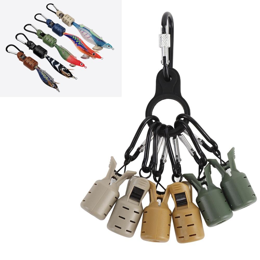 6PCS Easy Clip Fishing Hook Cover Case 4.5*2cm Squid Jig Bait Protector  Lake Fishing