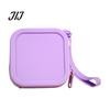 Portable Earphone Case for Travel Silicone Coin Pouch with Zipper And Wrist Strap, Square Shockproof Soft Key Organizer Storage Bag, Lightweight