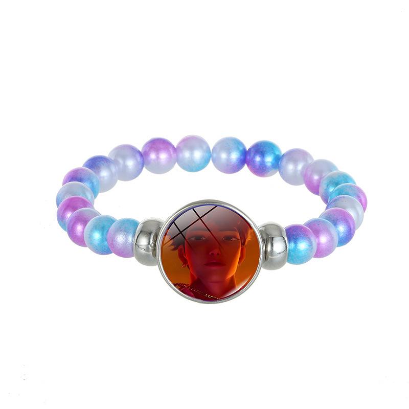1Pc Demon Hunters K-Pop Lumi Zoe Mira Saja Boy Color Bead Bracelet