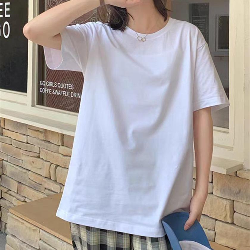 

Футболка унисекс из плотного чистого хлопка с коротким рукавом - белая основа, черный верх S