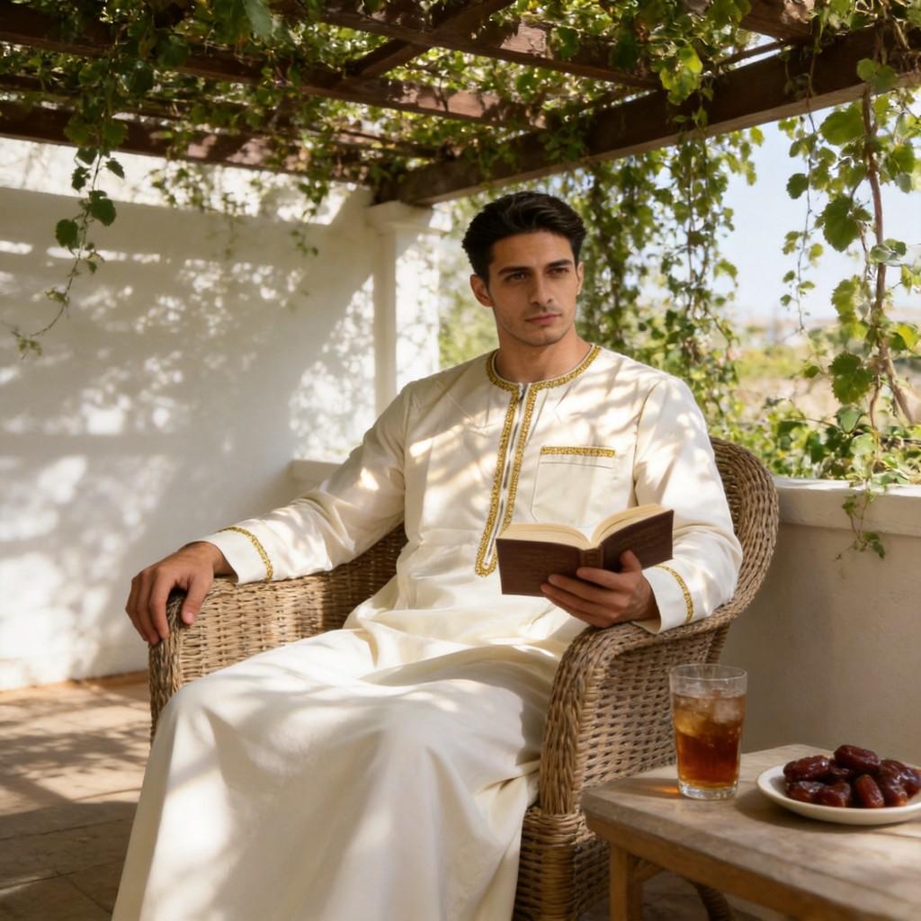 Middle Eastern Polyester Long Robe For Costume And Cultural Events