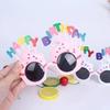 4 Pcs New Funny Birthday Glasses Creative Children Happy Party Cake Decoration Plug-in Birthday Cake Decoration