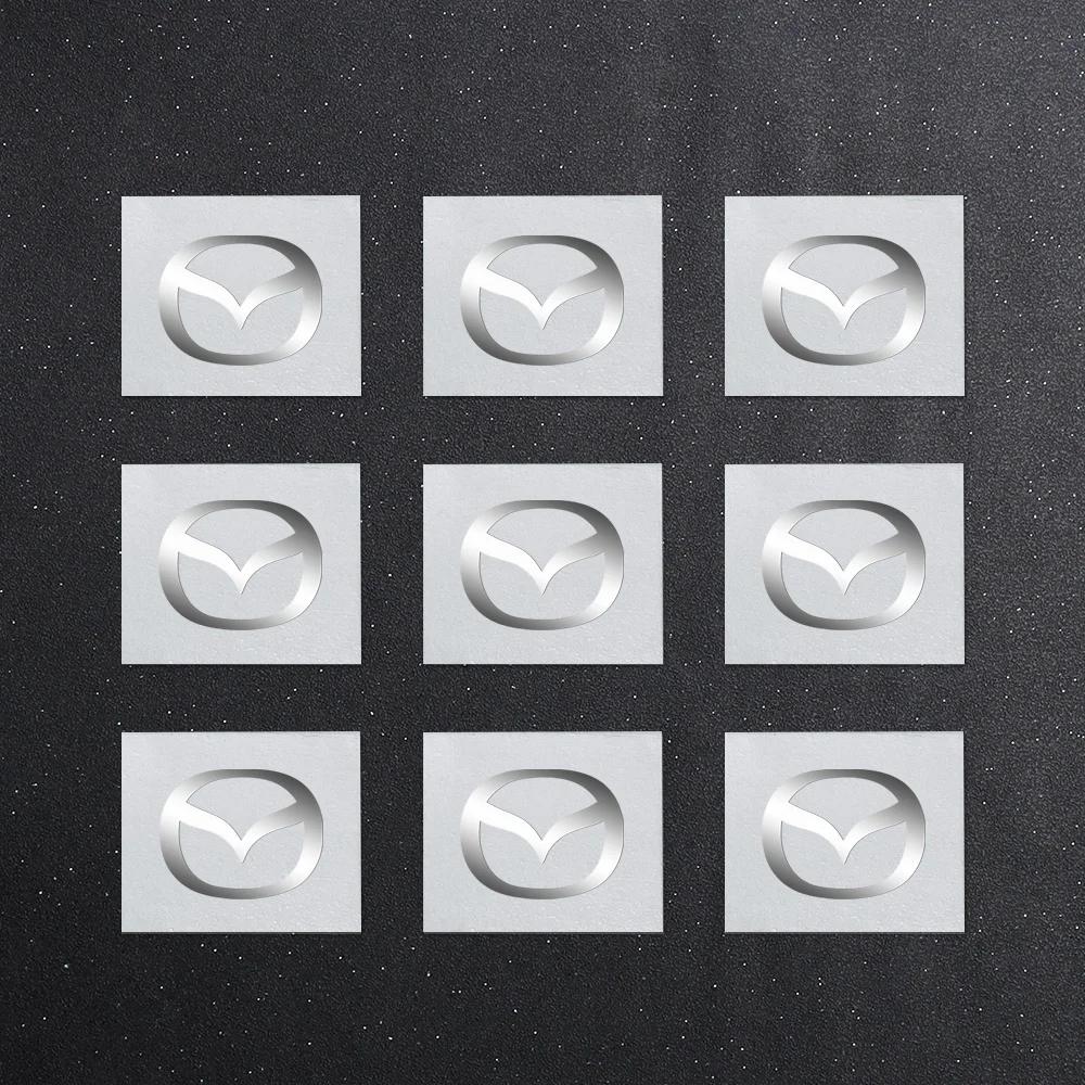 

2025 Hot 10Pcs Car Accessories Nickel Metal Interior Badge Stickers For Mazda 2 3 5 6 Axela Atenza Speed 6 CX-3 CX-4 CX 5 CX-7 C