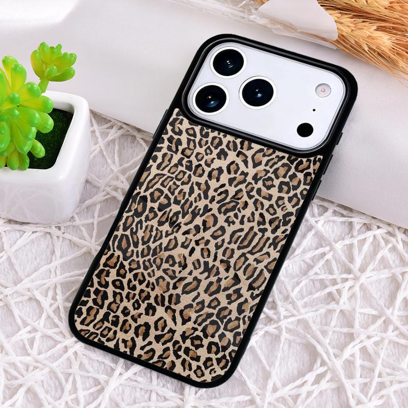 Coque de téléphone motif animal léopard pour iPhone 17 Air 16 15 11 12 14 13 Pro Max Housse antichoc