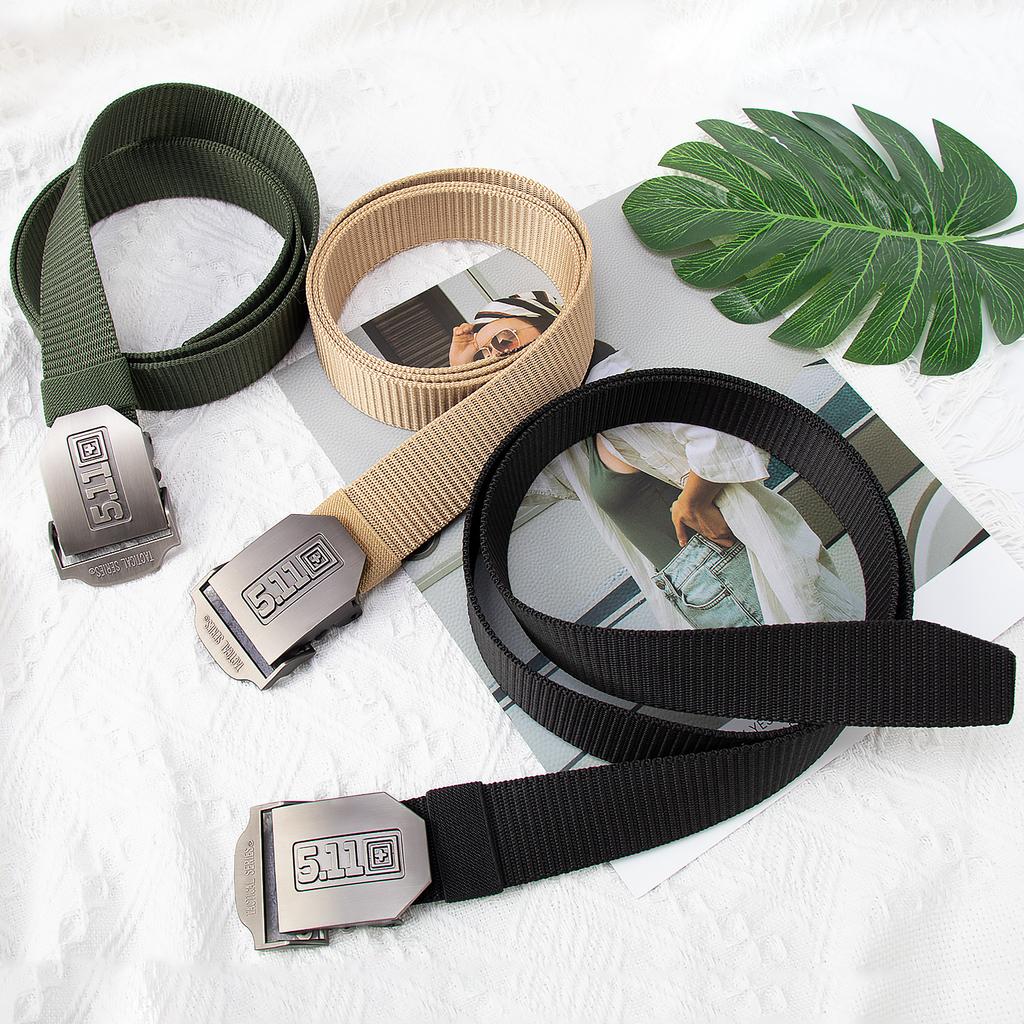 Belt Men'S Nylon Braided Adjustable Belt Men'S