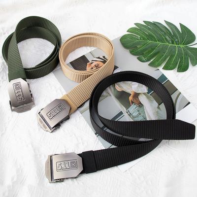 Belt Men'S Nylon Braided Adjustable Belt Men'S