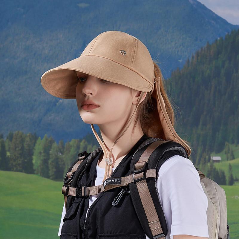 Outdoor Sun Protection Hat With Face Mask And Large Brim For Women Summer Wear