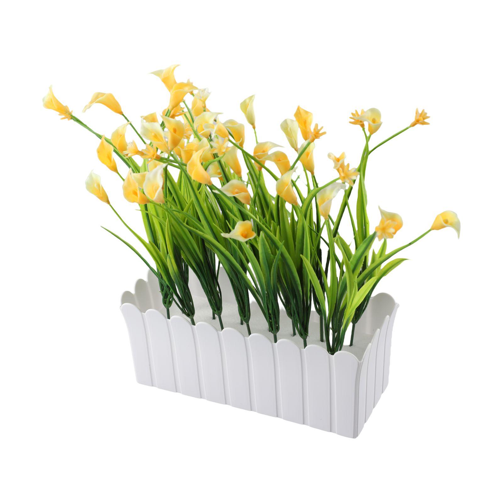 

Water resistant Artificial Plants with Pots, Great for Indoor and Outdoor Use жёлтый