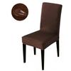Waterproof Elastic Chair Cover Dining Room Solid Color Chair Slipcover Spandex Removable Chair Seat Cover for Kitchen Wedding