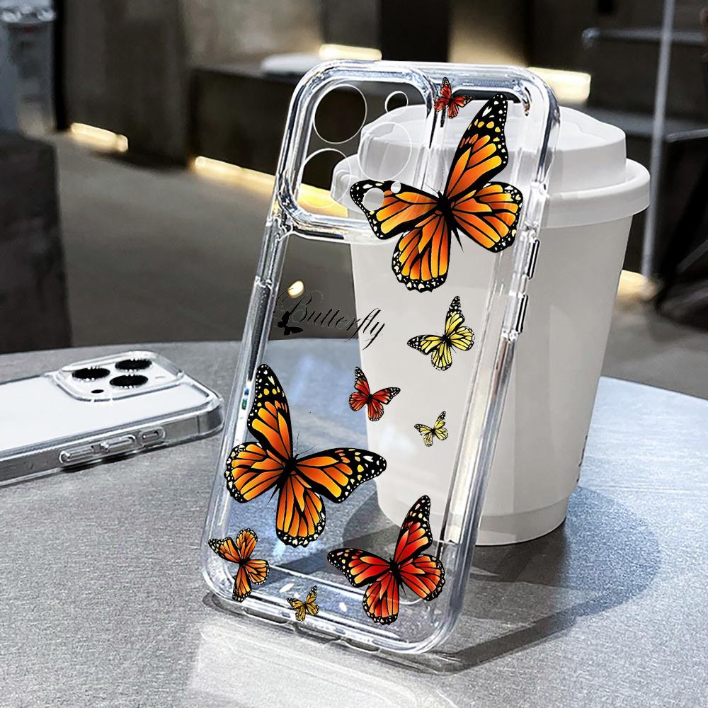 Trendy Butterfly Phone Case For Xiaomi 17 Pro Max 15T 14T 13T 12T Pro For Xiaomi 15 14 13 12 Mi 11 Lite 5G Transparent TPU Cover