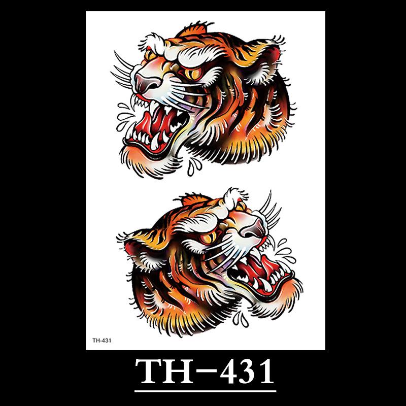Animal Tattoo Sticker, Liger Tattoo Sticker, Half Arm Waterproof Tattoo Sticker, Large Picture Temporary Sticker Tattoo