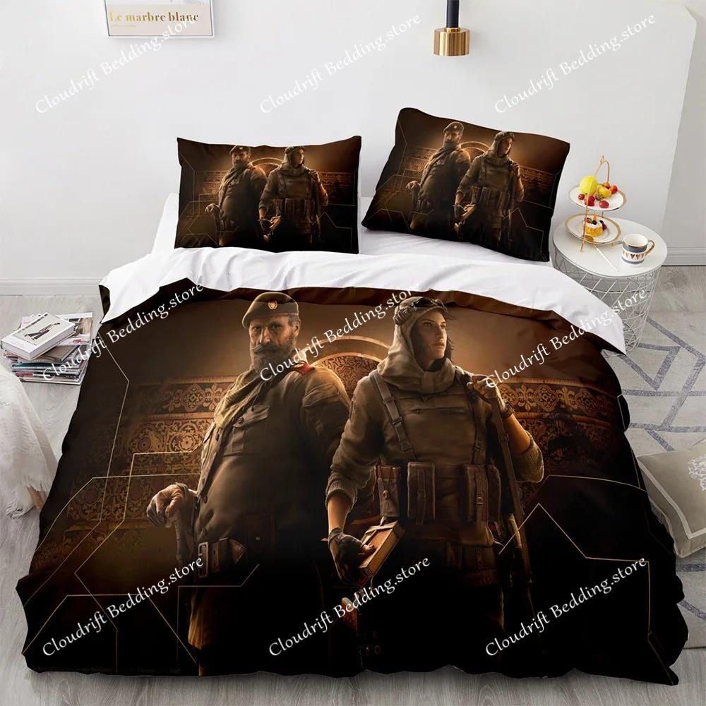 Game Rainbow Six Duvet Cover Pillowcase Bedding Set Single Twin Full Size for Kids Adults Bedroom Decor