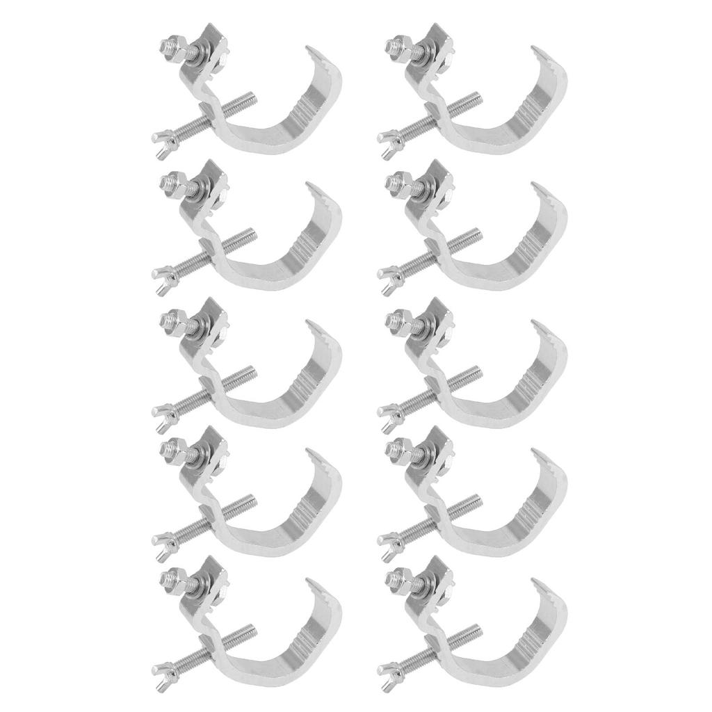 10PCS Stage Light Clamp 77lb Truss Clamp Aluminium Alloy Effortless Install Fits 30 to 52mm OD Pipe