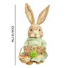 Easter Bunny Ornament 35cm Hand Woven Straw Easter Bunny Ornament Standing Easter Bunny Decoration Cute Spring Ornament