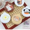 Cute Mini Folding Hair Combs with  Mirror Portable for Travel Massage Comb for Women Girls Hair Brushes Styling Accessories