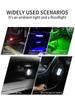 Lumină tactilă LED de înaltă luminozitate Încărcare prin USB Iluminare interioară a mașinii Autocolant magic Lampă ambientală cu mod stroboscopic pentru mai multe culori