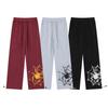 Oreeta Vintage Spider Print Sweatpants Men Women High Street Loose Casual Trousers