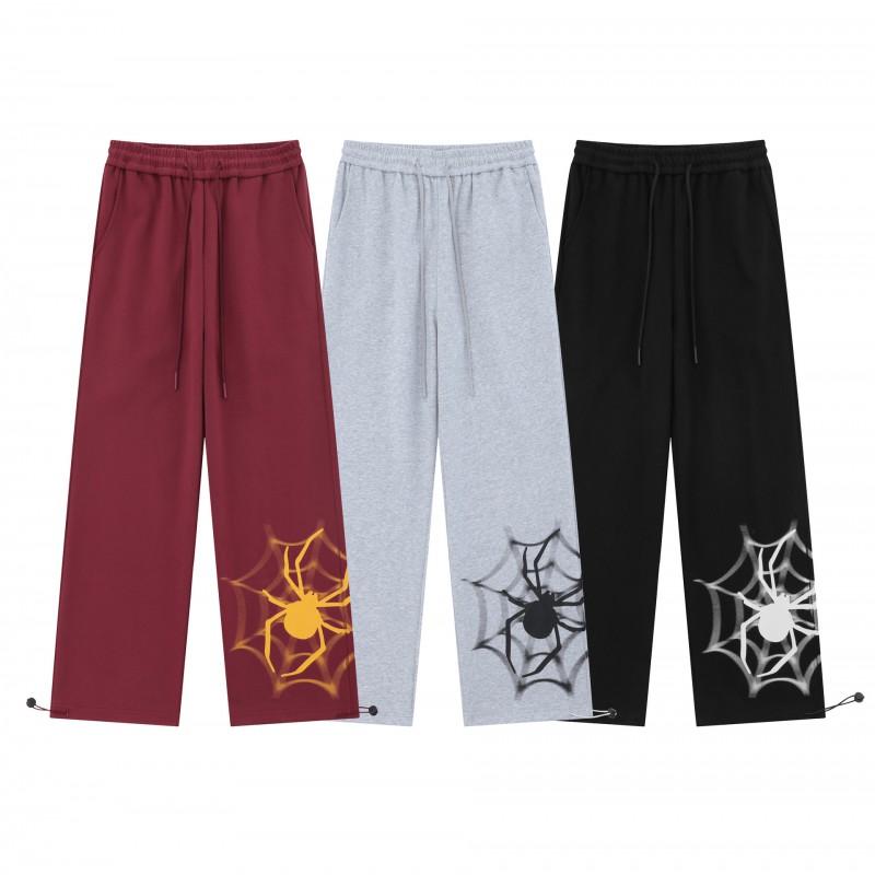 Oreeta Vintage Spider Print Sweatpants Men Women High Street Loose Casual Trousers