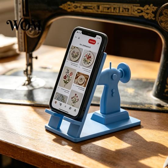 Anti-fall Mobile Holder Sewing Machine Phone Stand, Vintage Mini Desk for Cell Phone, Stable 3D Printed Hands-Free Stand Tutorials, Unique Gift