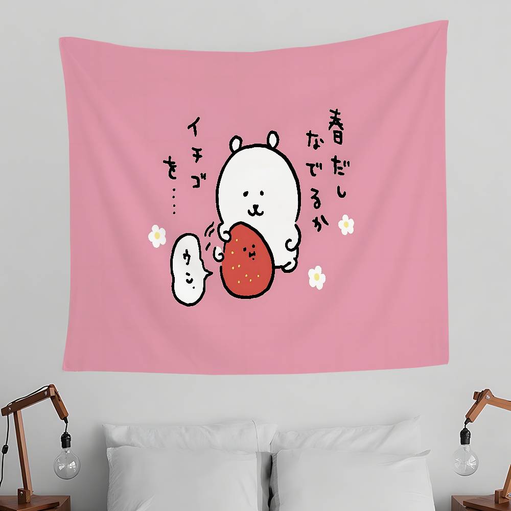 JJoke Bear Kawaii Tapestry Wall Hanging Tapestry Art Deco Blanket Curtain Hanging At Home Bedroom Living Room Decor
