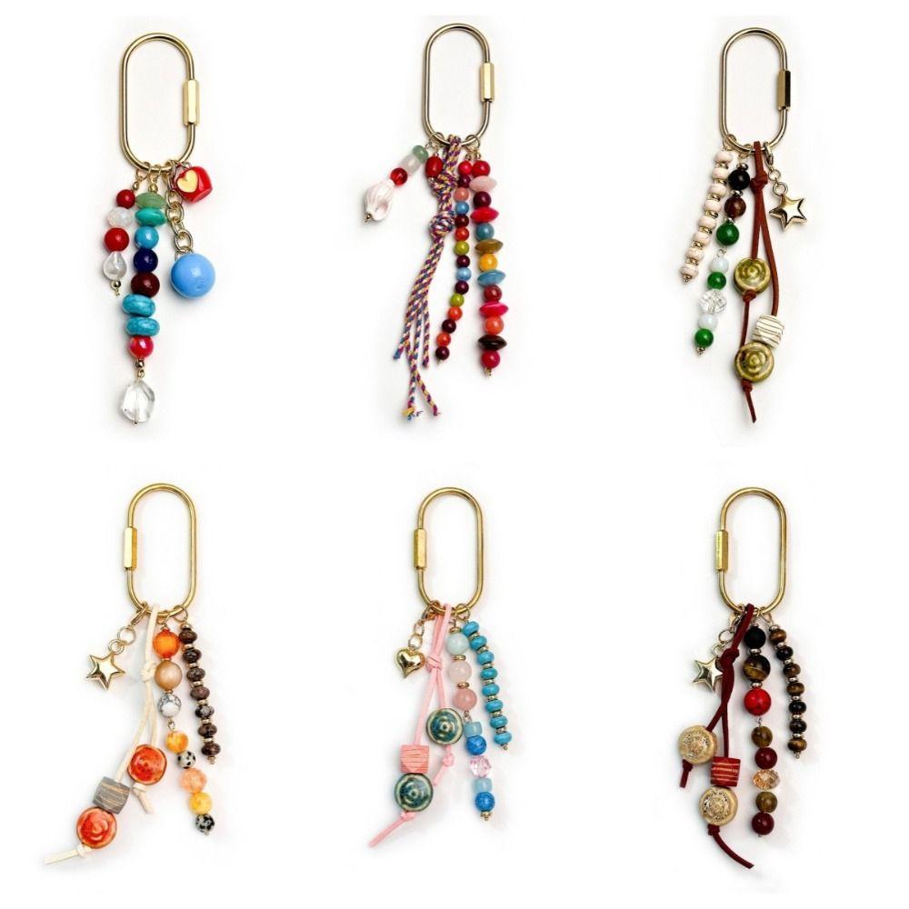 DIY Bag Pendant Conch Heart Key Ring Creative Bag Charm Men