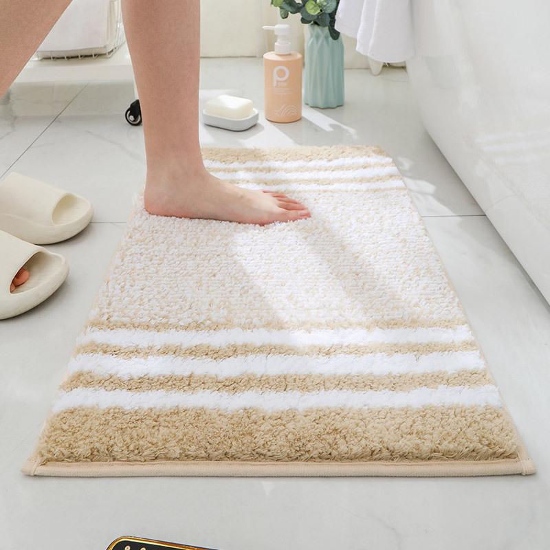 Thickened U-Shaped Non-Slip Absorbent Toilet Mat - Dirt-Resistant Bathroom and Bedside Carpet