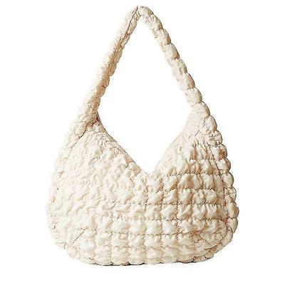 Casual Large Capacity Tote Shoulder Bags Designer Ruched Handbag Luxury Nylon Quilted Padded Crossbody Bag.-MXBC