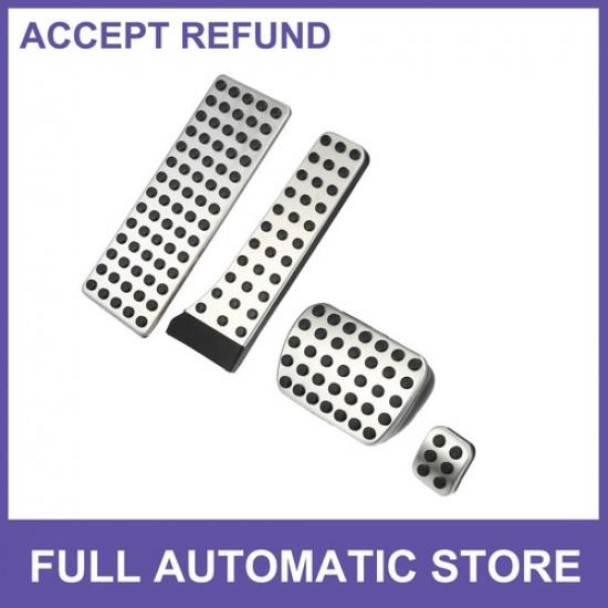 4 Pcs Accelerator Pedal and Brake Pedal Cover Set fit for MercedesBenz W203 W204