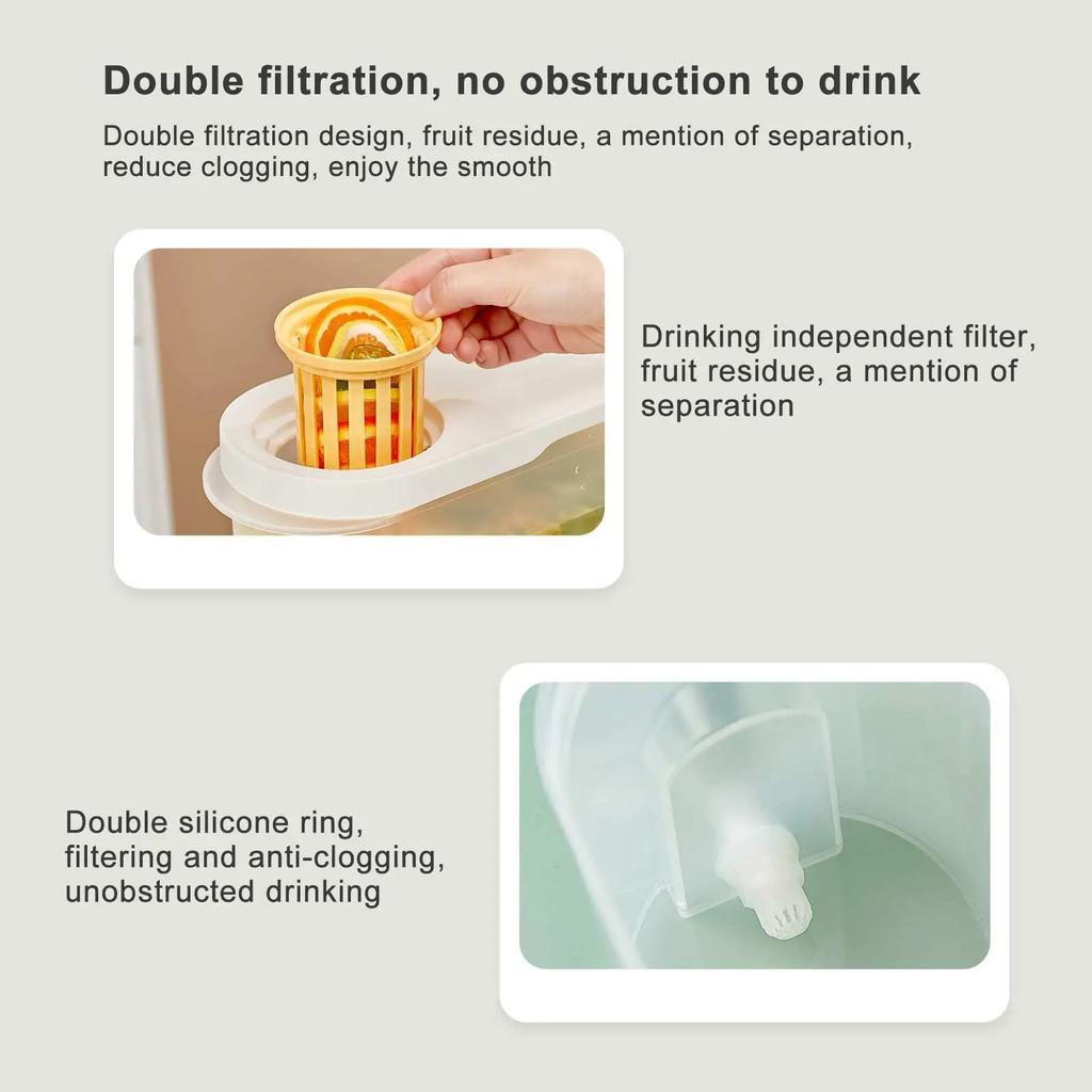 New Large Capacity Cold Water Pitcher Cold Kettle with Faucet in Refrigerator Iced Beverage Dispenser Refrigerator