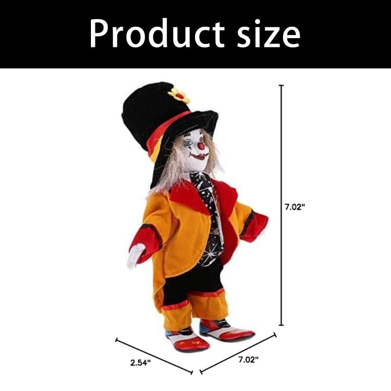 Klassieke Clown Poppenbeeldje Porseleinen Clown Beeldje Nostalgisch Verzamelfiguur Poppen Boekenplank Haarden Decoratie