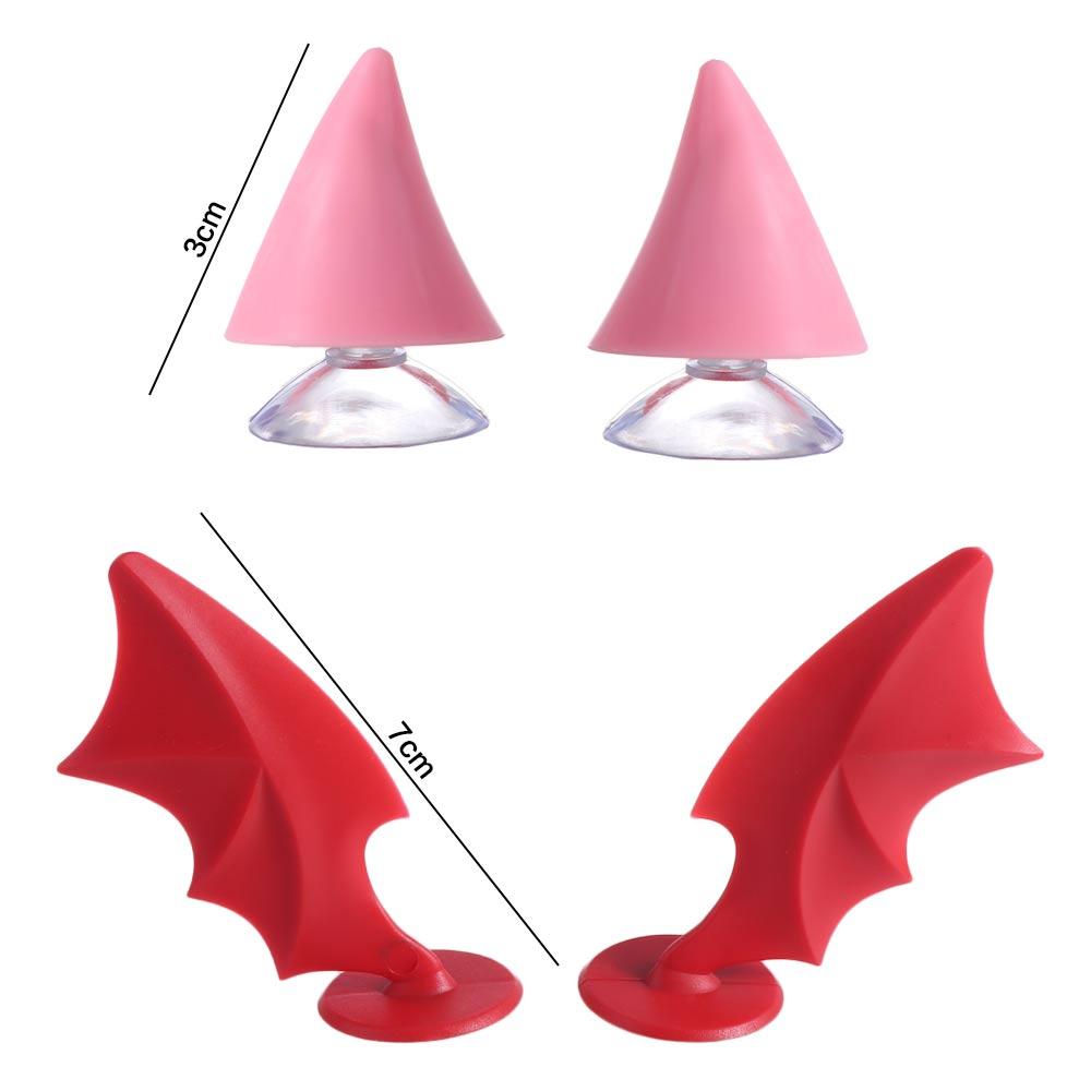 1pair Cool Motorcycle Helmet Horn Wing Shaped Moto Helmet Decoration  Helmet