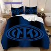 Biancheria da letto con sfondo stemma Inter Milan (1 * copripiumino + 2 * federa, senza nucleo) Copripiumino e federa Set biancheria da letto Regalo di Natale compleanno