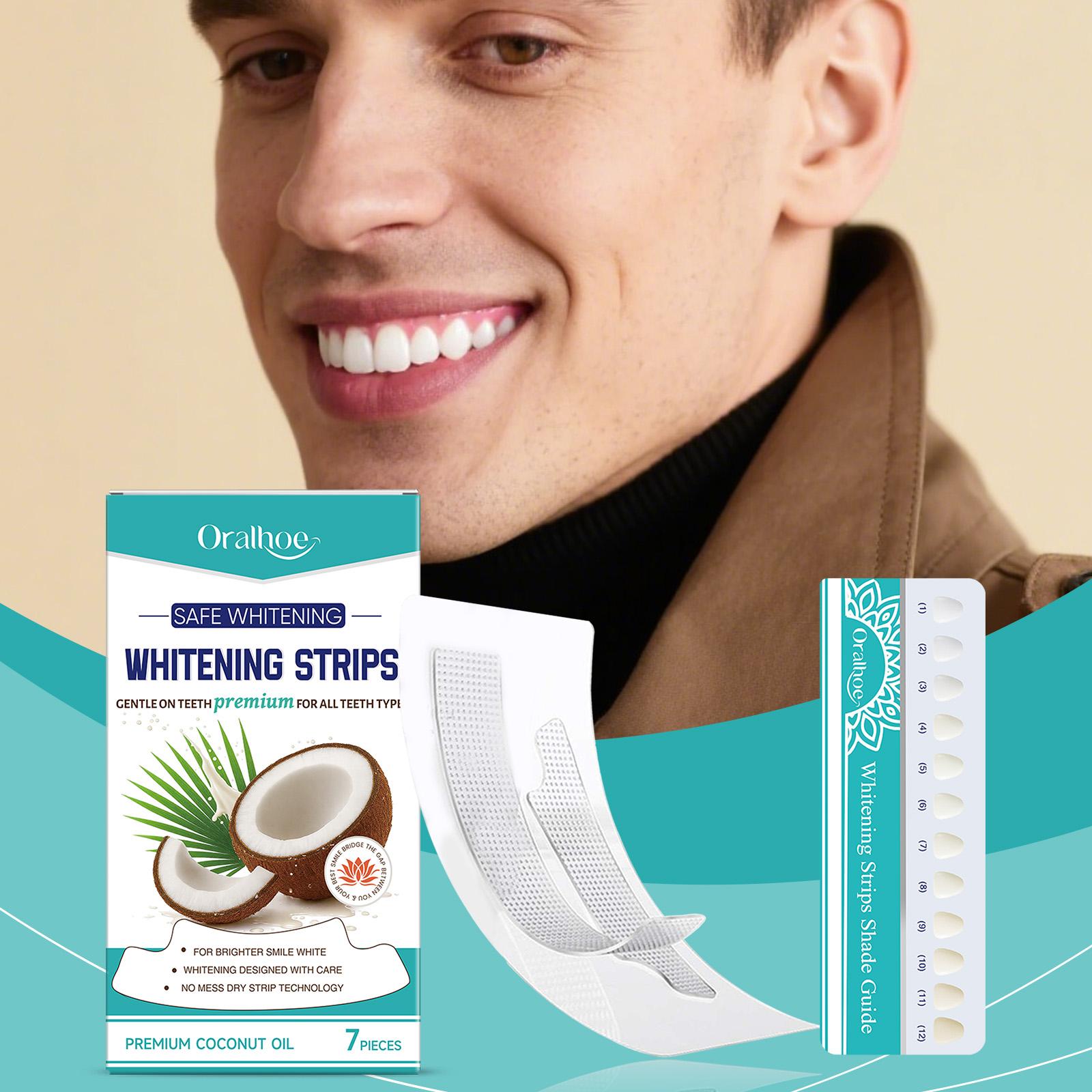 

Premium Oral Care Teeth Whitening Strips, Fresh Breath & Stain Removal - Enamel-Safe Daily Use