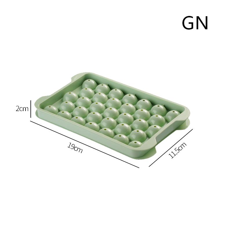 

Круглый лоток для кубиков льда с 33 отверстиями, пластиковая форма для льда, сферические формы для холодильника «сделай сам», машина для изготовления ледяных шаров, кухонные инструменты зелёный