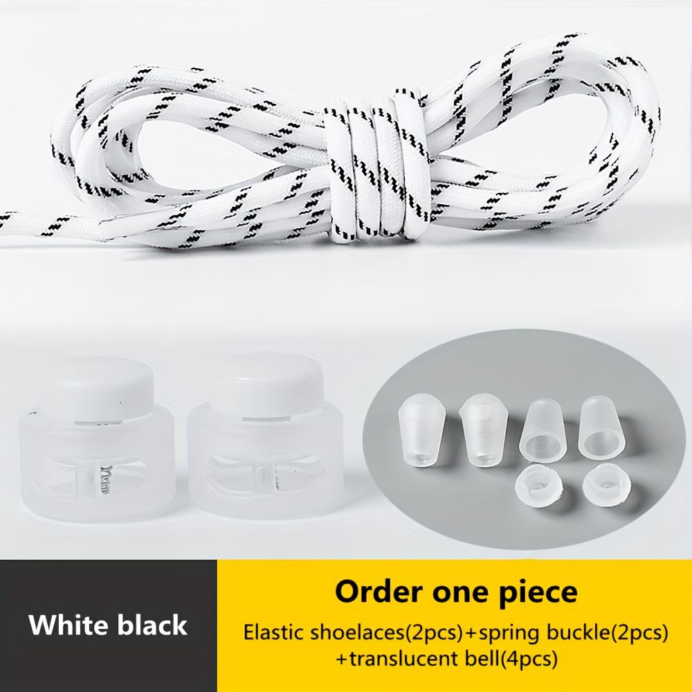 

Шнурки для обуви из эластичного спандекса без завязок - 1 пара, длина 100 см, прочные и удобные, шнурки для спортивной обуви 100cm черный белый