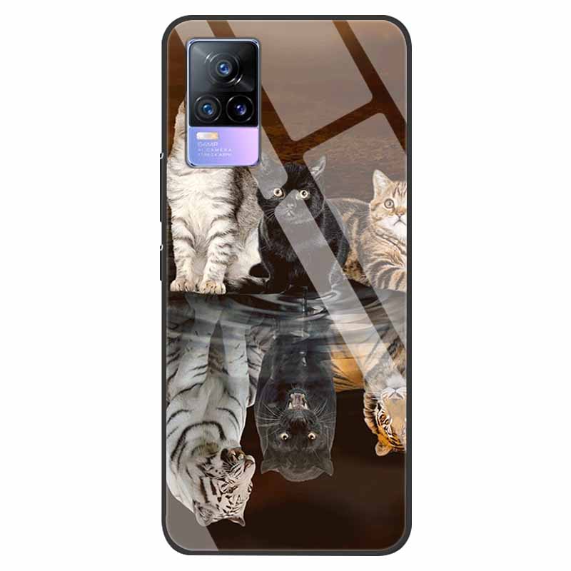 For VivoV21 5G Tempered Glass Case for Vivo V21 5G Soft Bumper Hard Funda For Vivo X60 Pro Global Phone Case X60 5G 2021 Cover