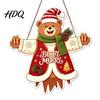 Xmas Window Decorations Wooden Christmas Hanging Pendant Cartoon Welcome Sign for Front Door Ornaments Wall Decor