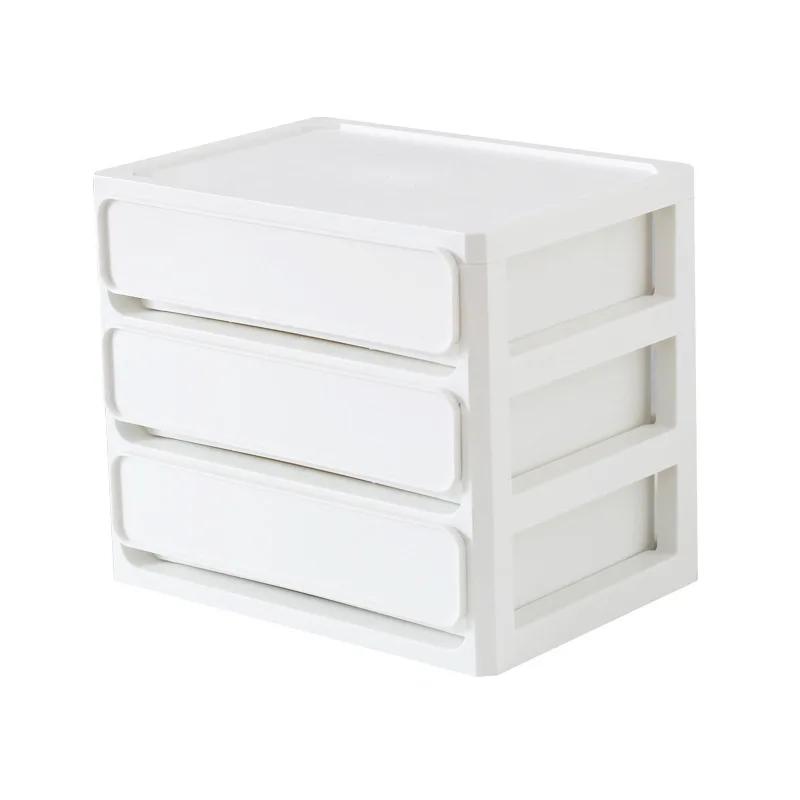 Storage Box Plastic Desktop Storage Box Korean Cosmetics Drawer Multi-layer Storage Cabinet Student Dormitory Organizer Box