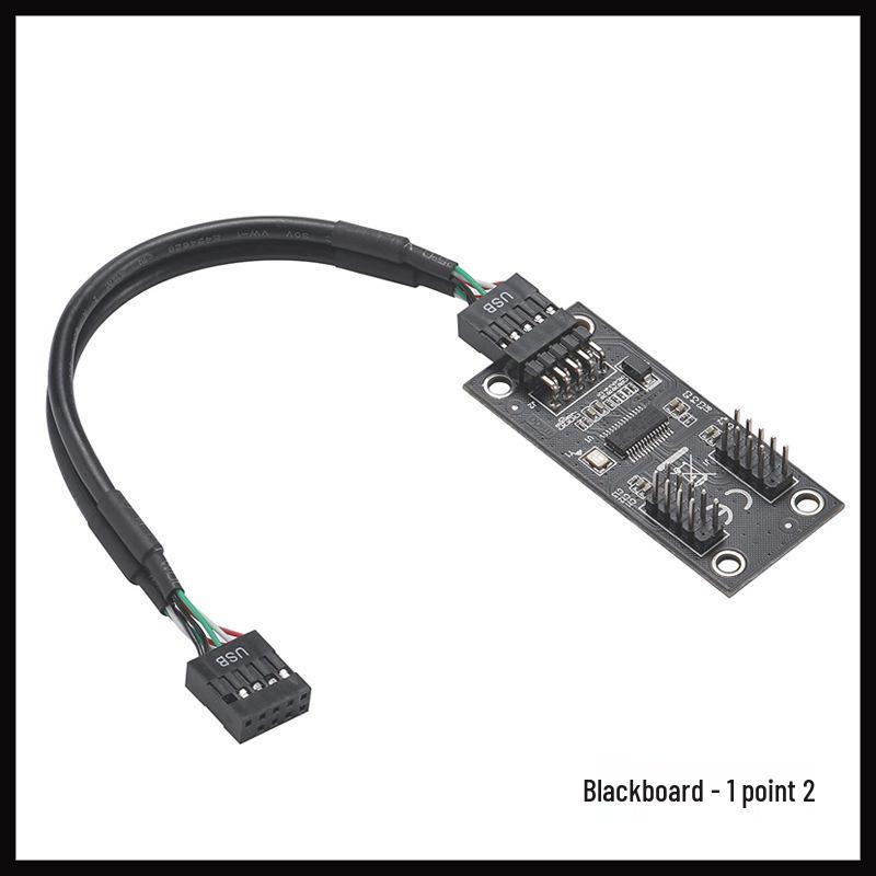 Adaptador DuPont USB 1 a 2 para Placa Base, Interfaz USB 2.0 de 9 Pines a Doble 9 Pines, En Stock