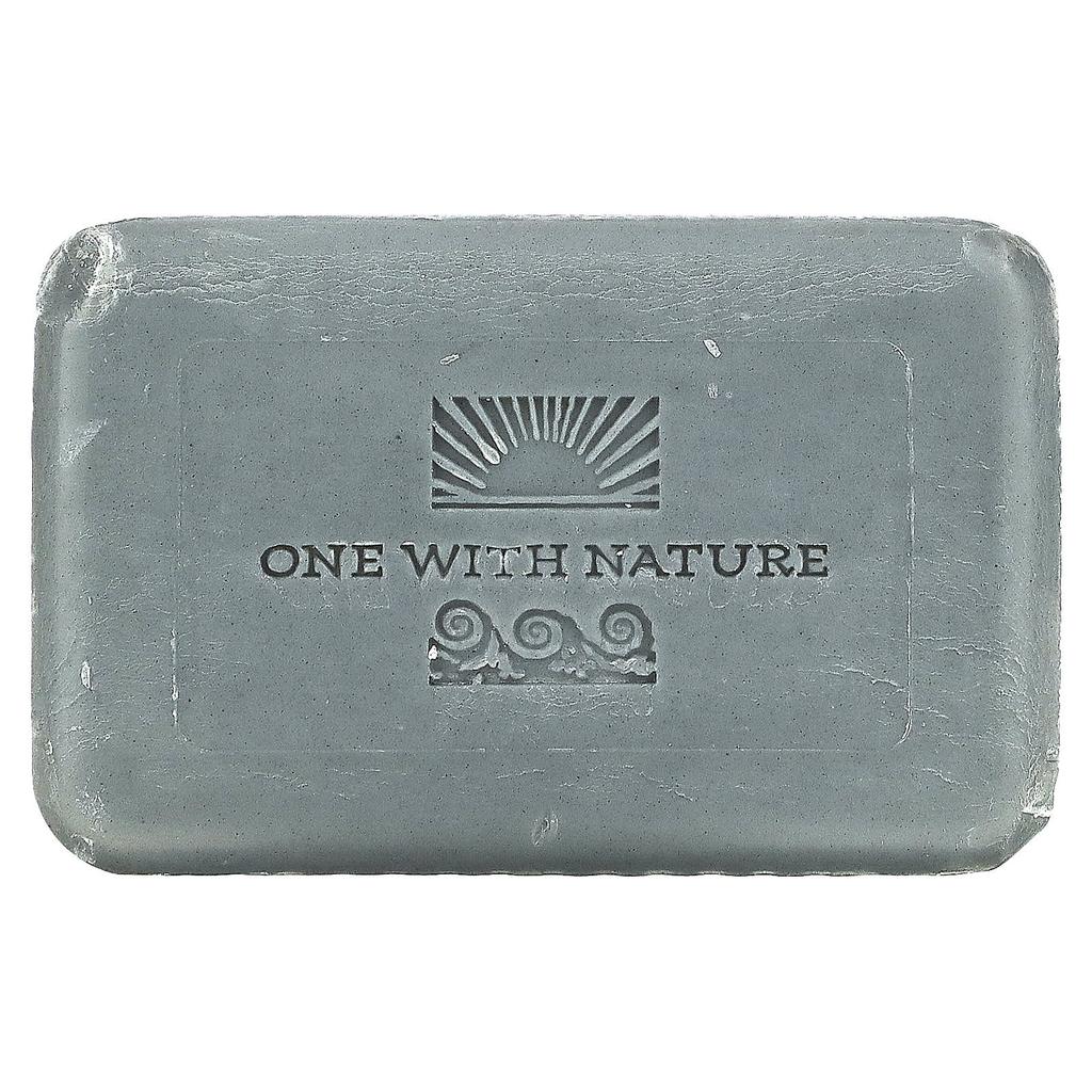One with Nature Triple Milled Mineral Soap Bar, Activated Carbon, 7 Oz (200 G)