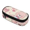 Pen Case Roomy Interior Zipper Closure Wear Resistant Polyester with Main Compartment Mesh Pocket and Pen Slots for Classroom Use