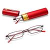 Elegant Portable Mini Reading Glasses Metal Frame Pen Box Ultra-thin Men Women Reading Glasses Presbyopia Eyeglasses With Box